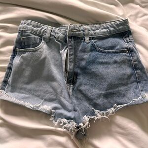 Multicolored Denim Shorts